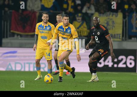 Stadio Benito Stirpe, Frosinone, Italien. Februar 2024. Serie A Fußball; Frosinone gegen Roma; Luca Mazzitelli von Frosinone Credit: Action Plus Sports/Alamy Live News Stockfoto