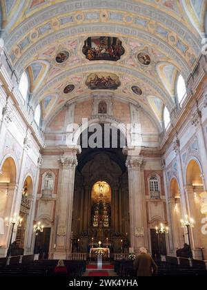 Altar, Igreja Paroquial de São Nicolau e São Julião, Kirche des Heiligen Nikolaus, Lissabon, Lisboa, Lissabon, Lisszabon, Portugal Stockfoto