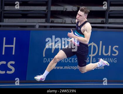 17/18. Februar 2024, Utilita National Indoor Arena, Birmingham, Großbritannien. Veranstaltung: 2024 Leichtathletikmeisterschaften in Großbritannien. Bildunterschrift: Bild: Mark Dunn / Alamy Live News (Sport) Stockfoto