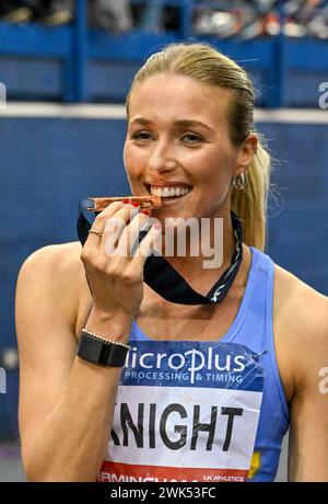 Birmingham, Großbritannien. Februar 2024. Während der Microplus UK Leichtathletik Indoor Championships in der Utilita Arena, Birmingham, Großbritannien. Quelle: LFP/Alamy Live News Stockfoto