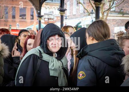 Mahnwache für Brianna Ghey, ein 16-jähriges britisches Transgender-Mädchen, wurde bei einem vorsätzlichen Angriff von Scarlett Jenkinson und Eddie Ratcliffe ermordet. Stockfoto