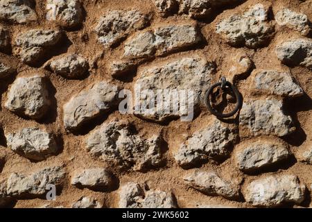 Textura de muro de piedra. Stockfoto