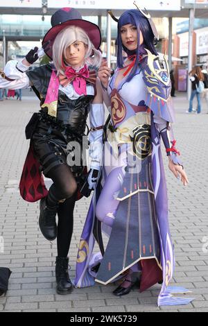 Ein Cosplayer besucht das Japan-Wochenende im Ifema am 2. Februar 2024 in Madrid Stockfoto