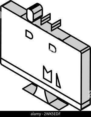 Codierung in verschiedenen Programmsprachen isometrische Symbolvektorgrafik Stock Vektor