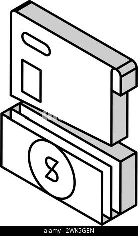 Problem mit der Illustration des isometrischen Symbols für die Zulage Stock Vektor