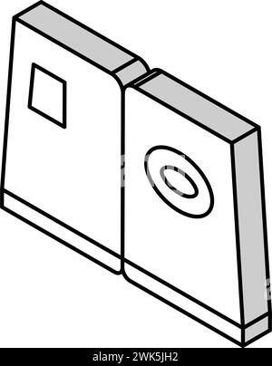 Hilfezugabe isometrische Symbolvektorgrafik Stock Vektor