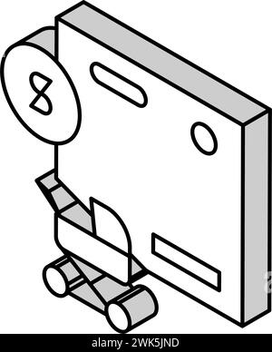 Isometrische Symbolvektorgrafik der Schwangerschaftszulage Stock Vektor