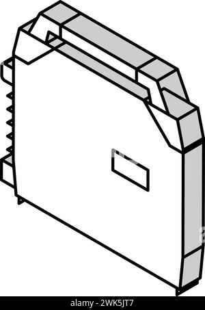 Inverter-Schweißen isometrische Symbolvektorillustration Stock Vektor