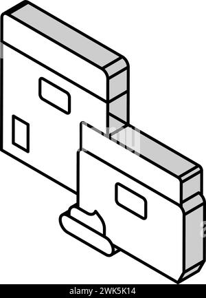 Isometrische Symbolvektorillustration für Creme-Behälter Stock Vektor