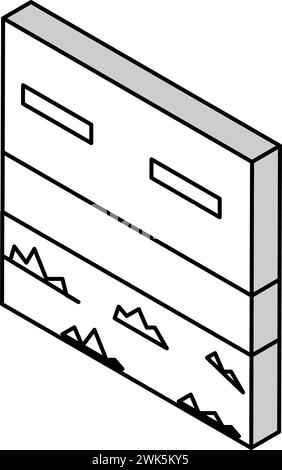 Isometrische Symbolvektorgrafik des Drainagesystems Stock Vektor