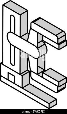 Radiologie medizinische Geräte isometrische Symbolvektorillustration Stock Vektor