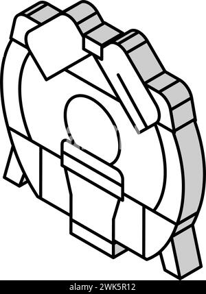 mrt Krankenhaus Radiologie Ausrüstung isometrische Symbol Vektor Illustration Stock Vektor