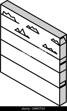 Unterirdische Drainagesysteme isometrische Icon Vektor-Illustration Stock Vektor