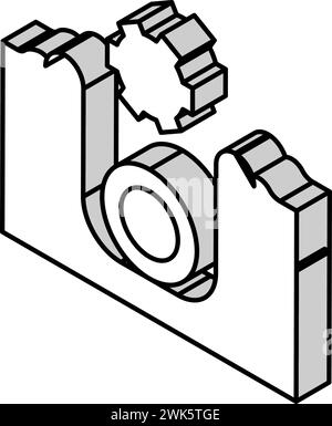 Sanitär des Drainagesystems isometrische Iconvektorillustration Stock Vektor