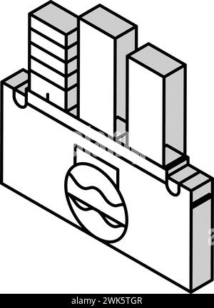 Städtisches Entwässerungssystem isometrische Icon Vektor-Illustration Stock Vektor