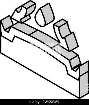 Isometrische Symbolvektorgrafik des highway Drainage Systems Stock Vektor