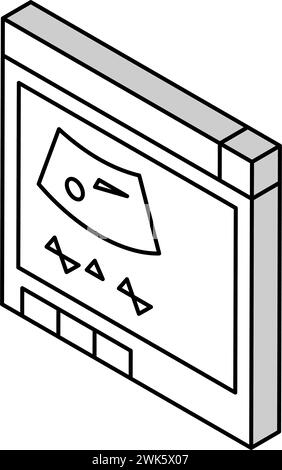 Ultraschall Radiologie isometrische Symbolvektorillustration flach Stock Vektor