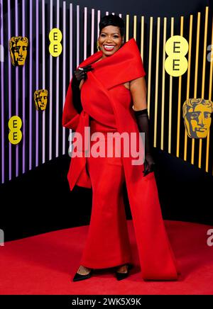 Fantasia Barrino nimmt an den BAFTA Film Awards 2024 in der Royal Festival Hall im Southbank Centre in London Teil. Bilddatum: Sonntag, 18. Februar 2024. Stockfoto