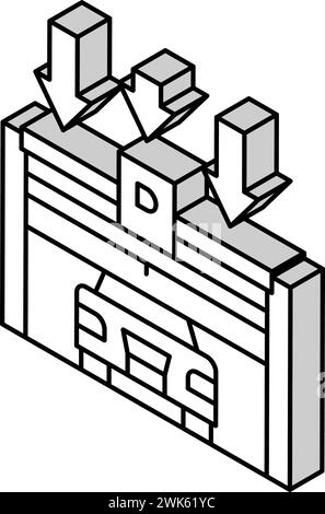 Isometrische Vektorgrafik des Isometriesymbols Stock Vektor