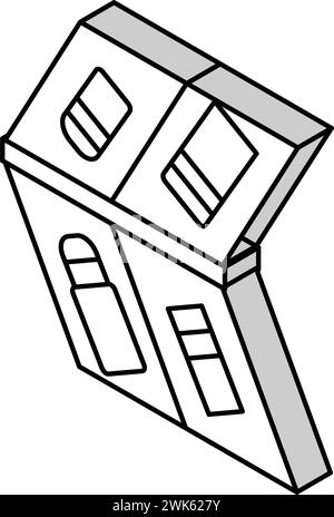 Isometrisches Symbol für Market Parking Vektor-Illustration Stock Vektor