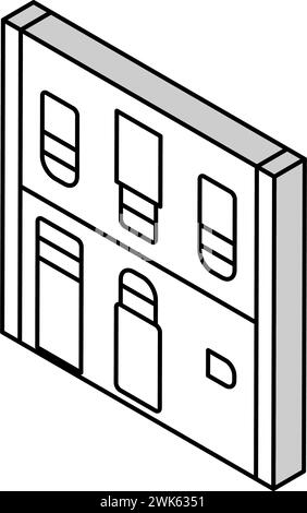 Freier Platz auf dem Parkplatz isometrische Iconvektorillustration Stock Vektor