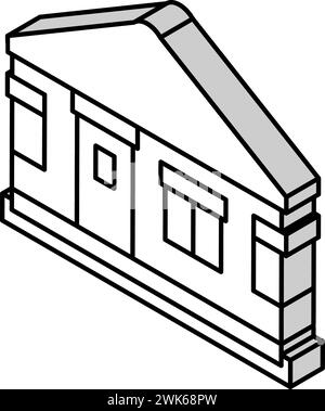 Jurtenhaus isometrische Iconvektorillustration Stock Vektor