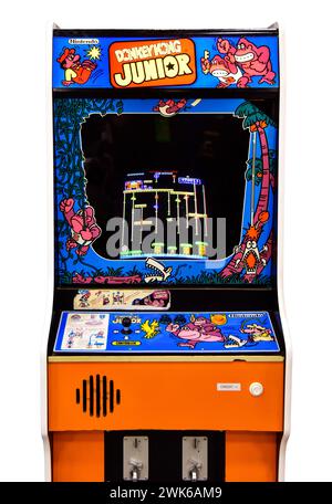 Donkey Kong Junior ein klassisches Arcade-Spiel von Nintendo Stockfoto