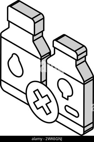 Giftverbot für sichere Kinder Isometrische Iconvektorillustration Stock Vektor