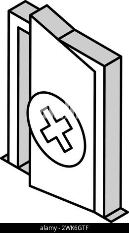 Brandverbrennung Verbotszeichen isometrische Icon Vektor Illustration Stock Vektor