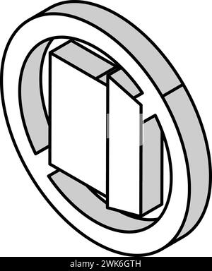 Socket Use Prohibition Kinder isometrische Icon Vektor Illustration Stock Vektor