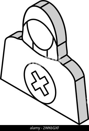 Verbote der offenen Tür für sichere Kinder Isometrie Vektorillustration Stock Vektor