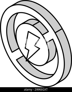 Verwenden Sie das Verbotszeichen Isometrisches Symbol Vektorillustration Stock Vektor