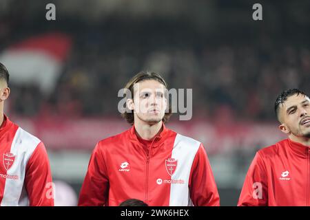 Monza, Italien. Februar 2024. Andrea Colpani, während AC Monza gegen AC Milan, Serie A, im U-Power Stadium. Quelle: Alessio Morgese/Alessio Morgese/Emage/Alamy Live News Stockfoto