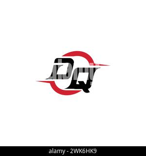 DQ Initial Logo cooles und stylisches Konzept für E-Sport- oder Gaming-Logo als Inspiration Stock Vektor