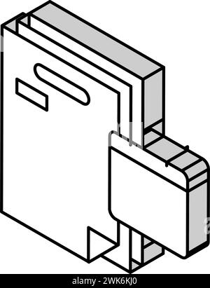 Prüfung von Jahres- und Konzernabschlüssen Isometrische Symbolvektorgrafik Stock Vektor