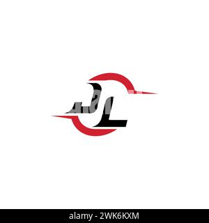 JL Initial Logo cooles und stylisches Konzept für E-Sport- oder Gaming-Logo als Inspiration Stock Vektor