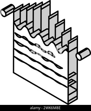 Isometrische Symbolvektorgrafik für die Beschäftigung Stock Vektor