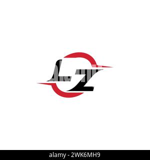 LZ Initial Logo cooles und stylisches Konzept für E-Sport- oder Gaming-Logo als Inspiration Stock Vektor