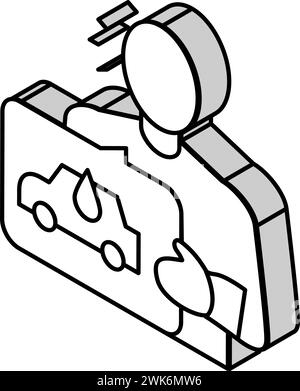 Client Self Car Wash Service Isometrische Iconvektorillustration Stock Vektor