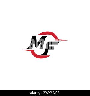 MF Initial Logo cooles und elegantes Konzept für E-Sport- oder Gaming-Logo als Inspiration Stock Vektor