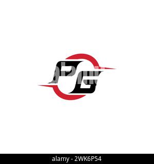 PG Initial Logo cooles und stylisches Konzept für E-Sport- oder Gaming-Logo als Inspiration Stock Vektor