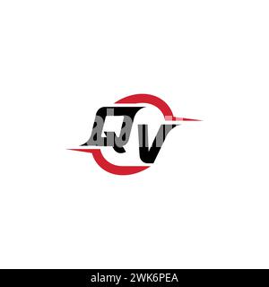 QV Initial Logo cooles und stylisches Konzept für E-Sport- oder Gaming-Logo als Inspiration Stock Vektor