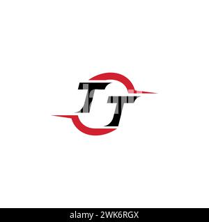 TT Initial Logo cooles und stylisches Konzept für E-Sport- oder Gaming-Logo als Inspiration Stock Vektor