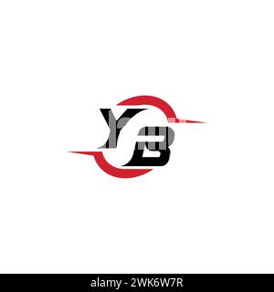 YB Initial Logo cooles und stylisches Konzept für E-Sport- oder Gaming-Logo als Inspiration Stock Vektor