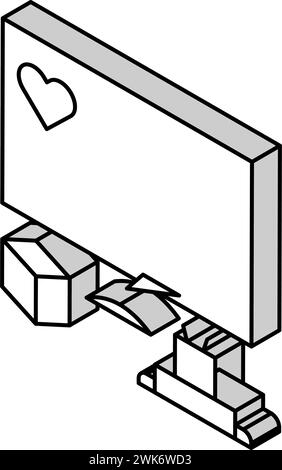 Automatische Analyse der isometrischen ugc-Symbolvektorillustration Stock Vektor