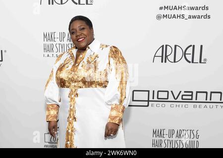 Beverly Hills, USA. Februar 2024. Lacretta nimmt am 18. Februar 2024 an den 11. Jährlichen MUAHS Awards im Beverly Hilton Hotel in Beverly Hills, KALIFORNIEN, Teil. (Foto: Corine Solberg/SipaUSA) Credit: SIPA USA/Alamy Live News Stockfoto