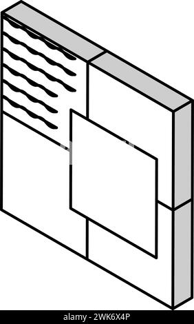 Steinfußboden isometrische Symbol Vektor-Illustration Stock Vektor