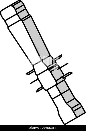 Pfeife, um isometrische Iconvektorillustration anzulocken Stock Vektor