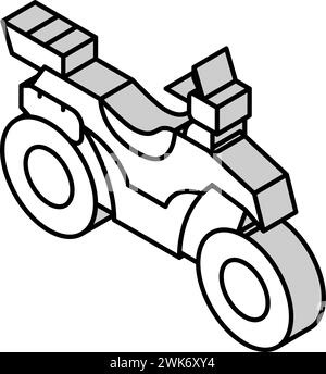 Jagd atv Isometrisches Symbol Vektorillustration Stock Vektor