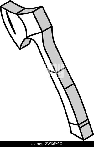 Isometrische Symbolvektorgrafik der Jagd-Axle Stock Vektor